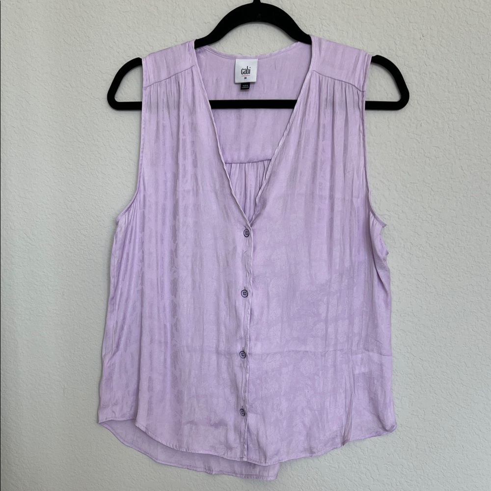 Cabi Purple Flowy Tank Top
